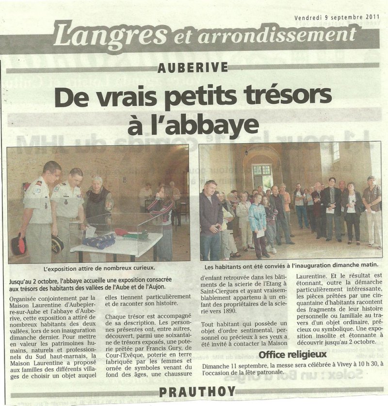 De vrais petits trésors à l'abbaye