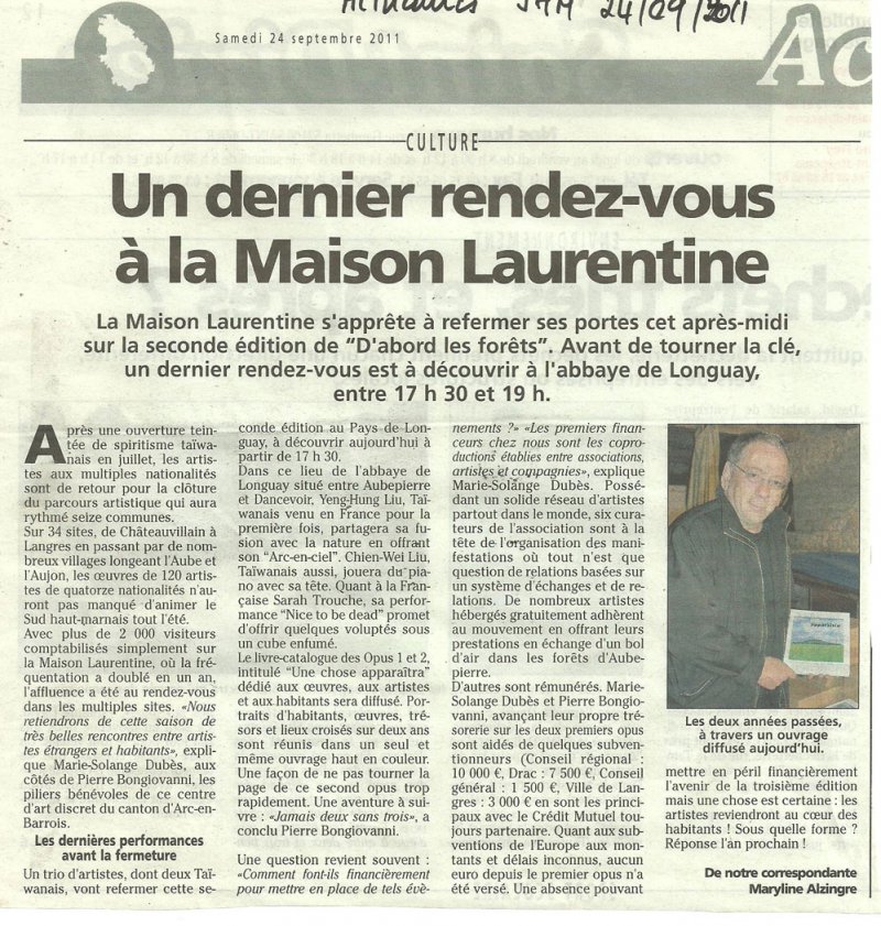 Un dernier rendez-vous à la Maison Laurentine